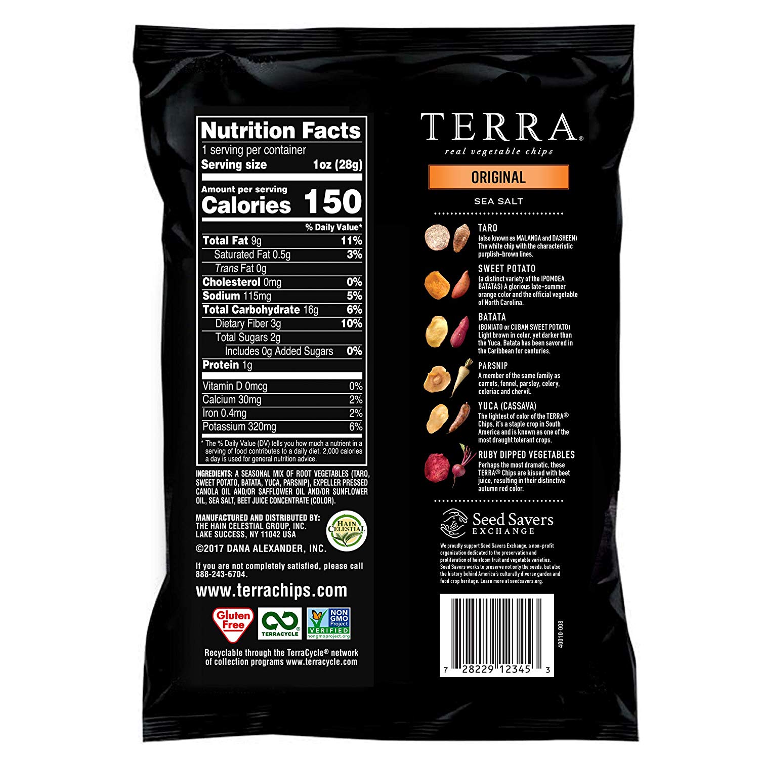 Terra Chips Nutrition Facts